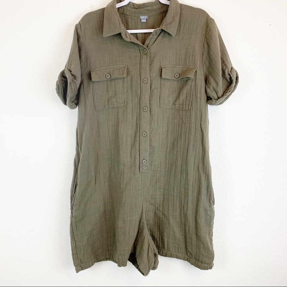 Aerie | Cotton Button down romper